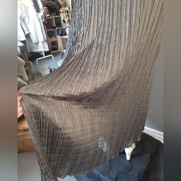 Zara Nwt Limited Edition Grey Pleated Maxi Skirt - Picture 4 of 14